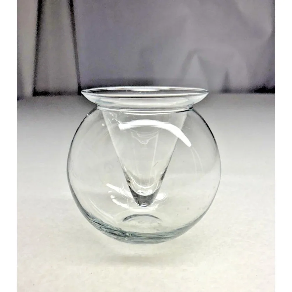 Clear Glass Martini Chiller Shrimp Cocktail Serving Glass Double Wall Vintage